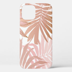 Nature seamless pattern. Hand drawn abstract tropi iPhone 12 Case
