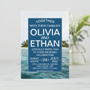 nature seaside island Wedding Invitation