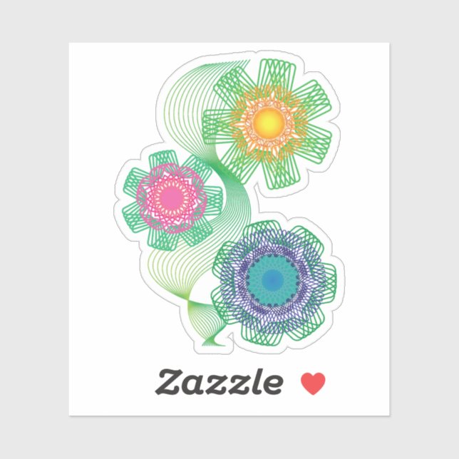 Nature Shapes and Lines Patterns  Sticker (Sheet)