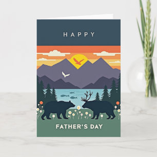 Nature Silhouette Fathers Day Card