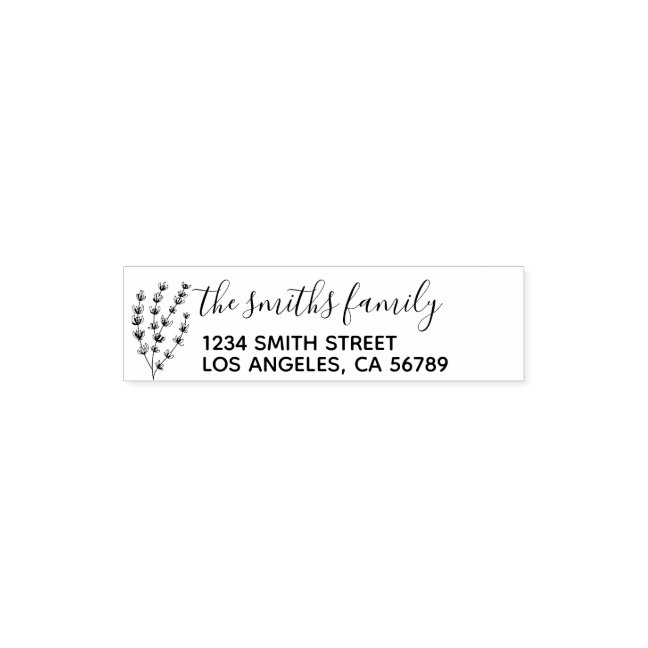 Nature Simple Botanical Floral Self-inking Stamp