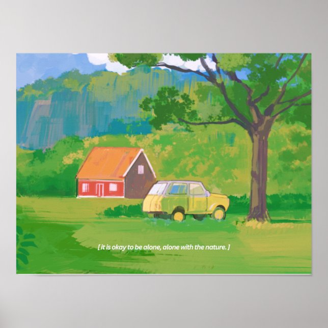 Nature Solitude Aesthetic Landscape Poster  (Front)