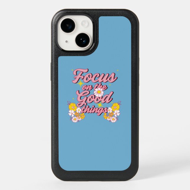 Nature Soul Slogan | Focus on the Good Things Otterbox iPhone Case (Back)