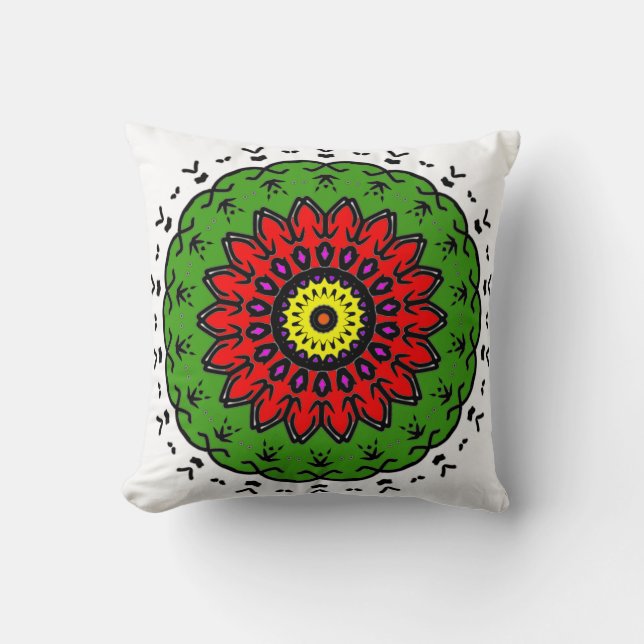 Nature Spirit Zen Throw Pillow (Front)