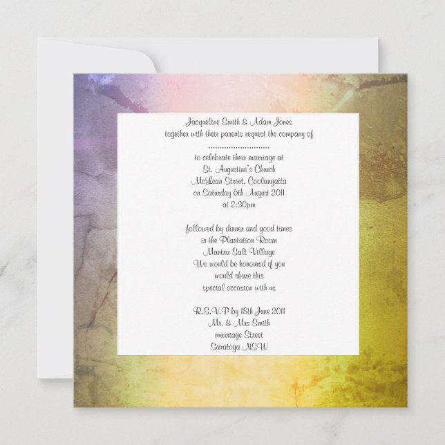 Nature Strip wedding invitation (Front)