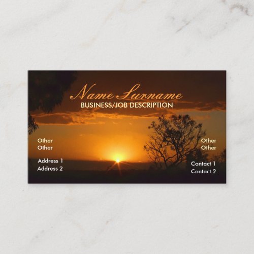 Nature Sunset Horizon Business Card