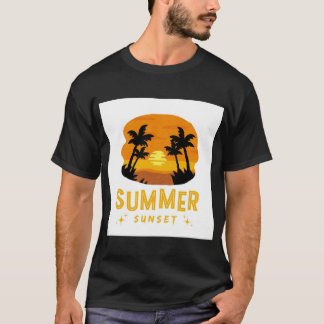 nature sunset yellow Typography T-shirt