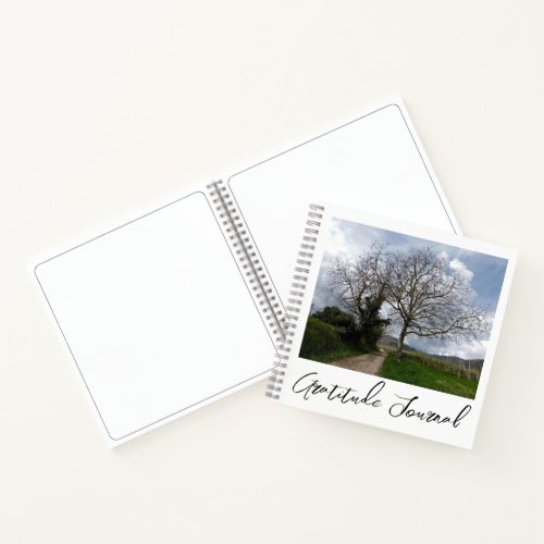 Nature Theme Gratitude Journal Trees and Clouds