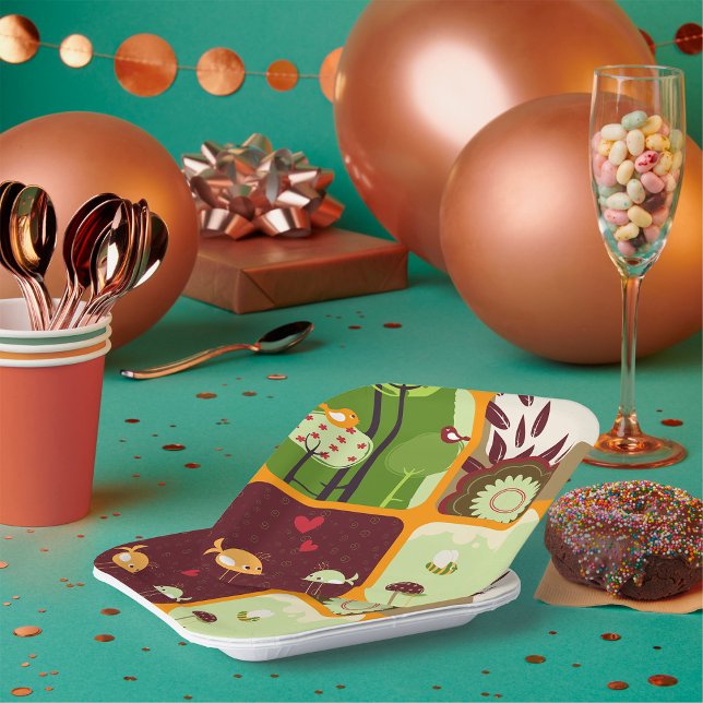 Nature Theme Paper Plates (Creator Uploaded)