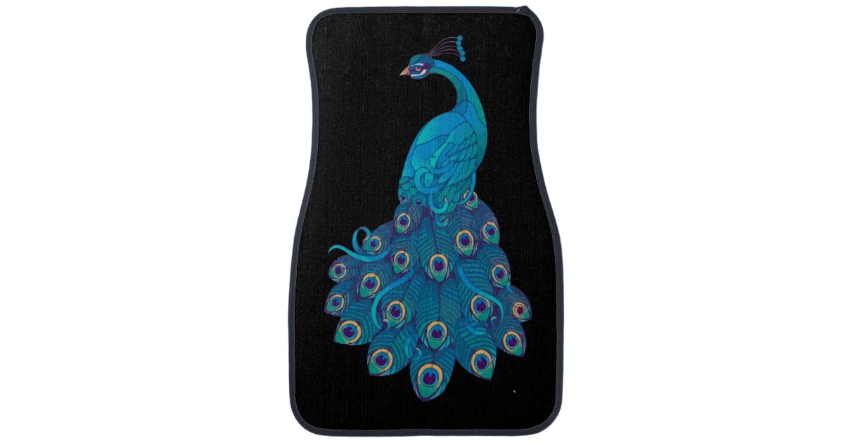 Nature Theme Peacock Design Car Floor Mat Zazzle Com The backing is buttersoft genuine leather in antiqued metallic gold. nature theme peacock design car floor mat zazzle com