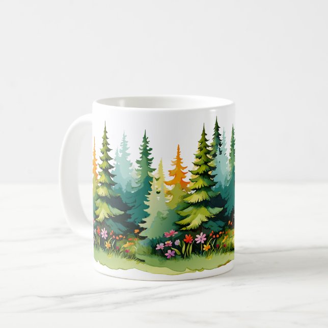 nature-themed mugs! From serene forests  Coffee Mug (Front Left)