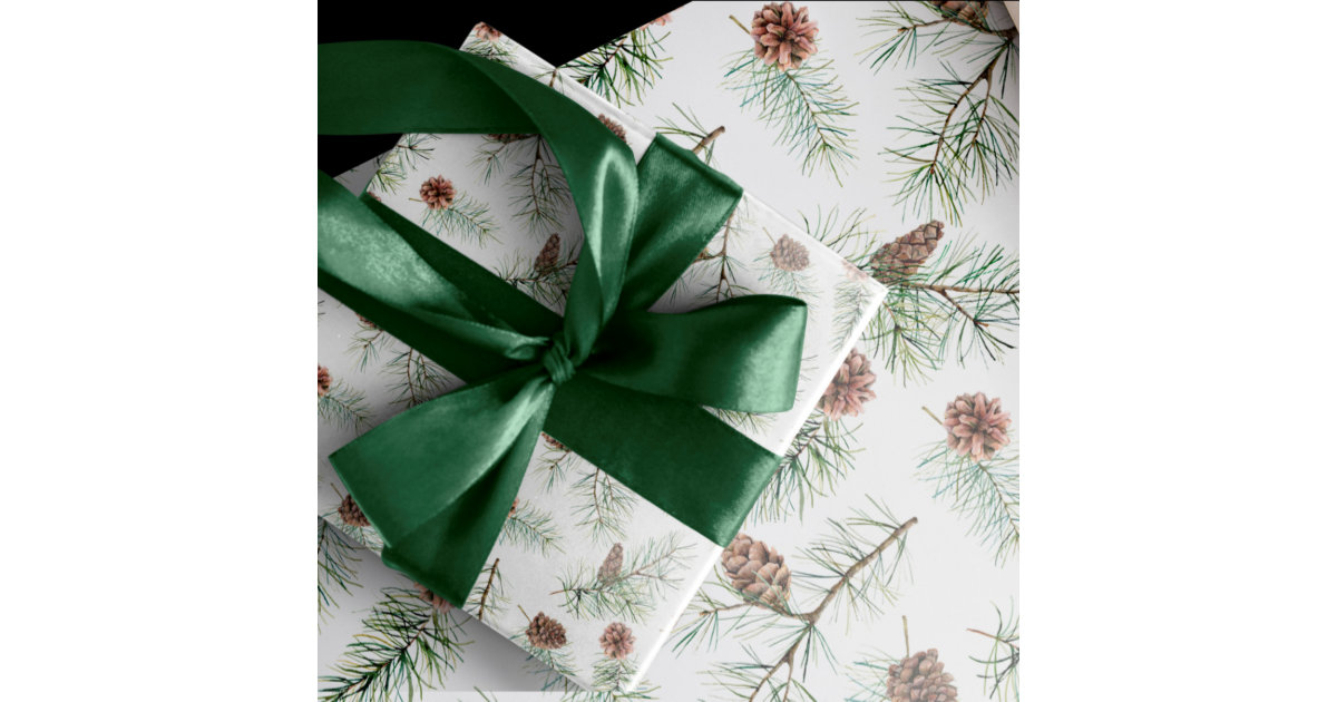 Christmas Woodland Trees Wrapping Paper Sheets, Winter Gift Wrap, Wrapping  Paper Roll 