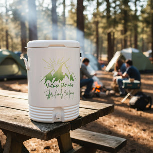 Nature therapy Family camping personalized Beverage Cooler