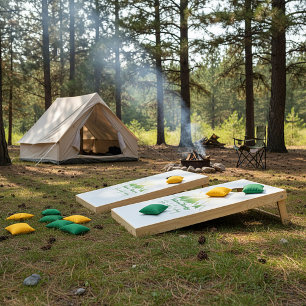 Nature therapy Family camping personalized Cornhole Set