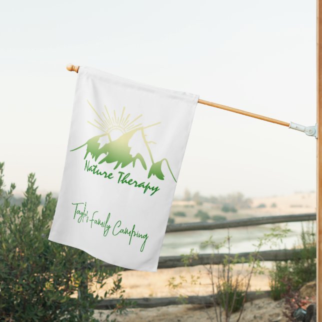 Nature therapy Family camping personalized House Flag (Insitu (Back))