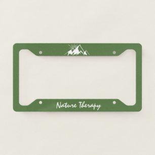 Nature therapy license plate frame