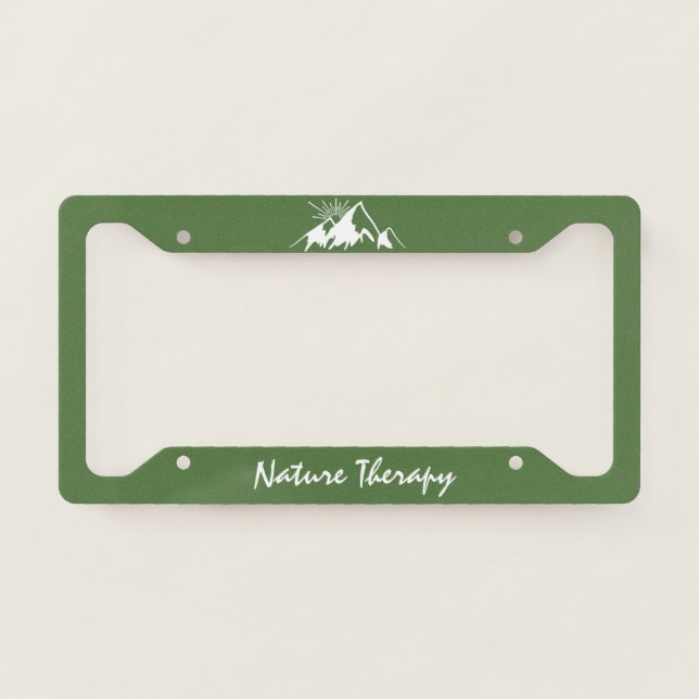Nature therapy license plate frame (Front)