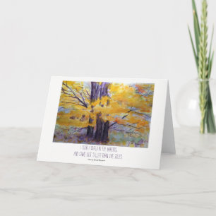 Nature Thoreau Quote Landscape Watercolor Art Card