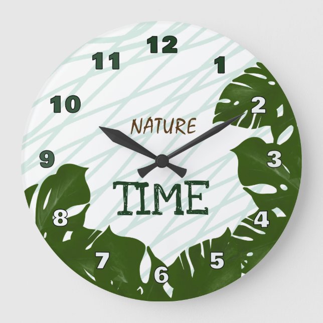 Nature Time Tropical Green Large Clock (Front)