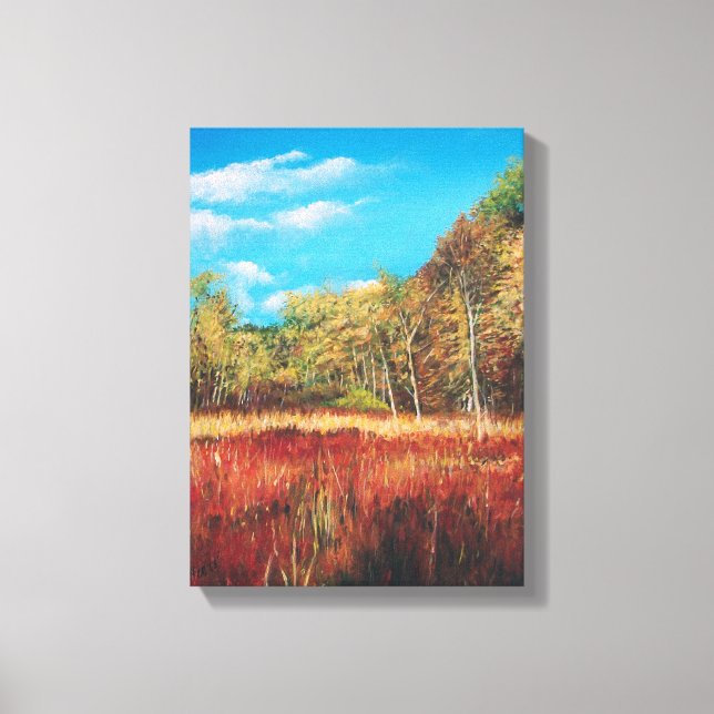 Nature Trail Acrylic Painting | Wrapped Canvas Print (Front)