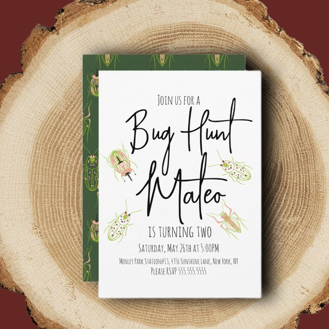 Nature Trail Insect Bug Birthday  Invitation (Creator Uploaded)