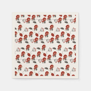 Nature Trail Woods Adventure Mushroom Birthday Napkins