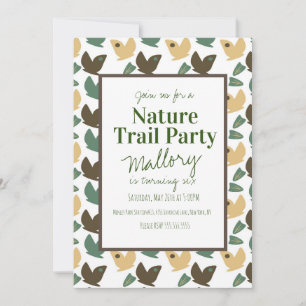 Nature Trail Woods Butterfly Birthday Invitation