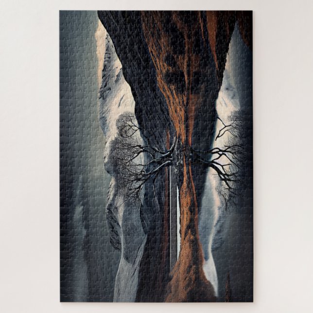 Nature Tranquil Beauty Reflected In Calm Water  Jigsaw Puzzle (Vertical)