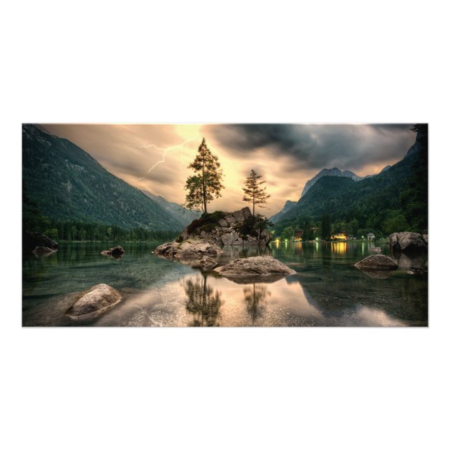 Nature Travels - Water Mountains Landscape Card (Front)