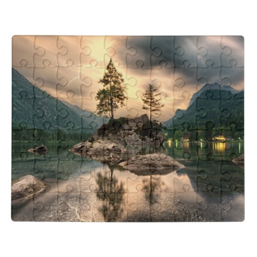 Nature Travels _ Water Mountains Landscape Jigsaw Puzzle