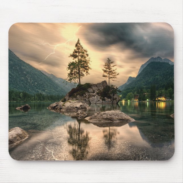 Nature Travels - Water Mountains Landscape Mouse Pad (Front)