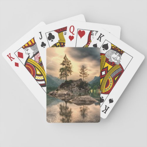 Nature Travels _ Water Mountains Landscape Poker Cards