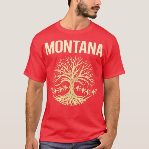 Nature Tree Of Life State Montana  T_Shirt