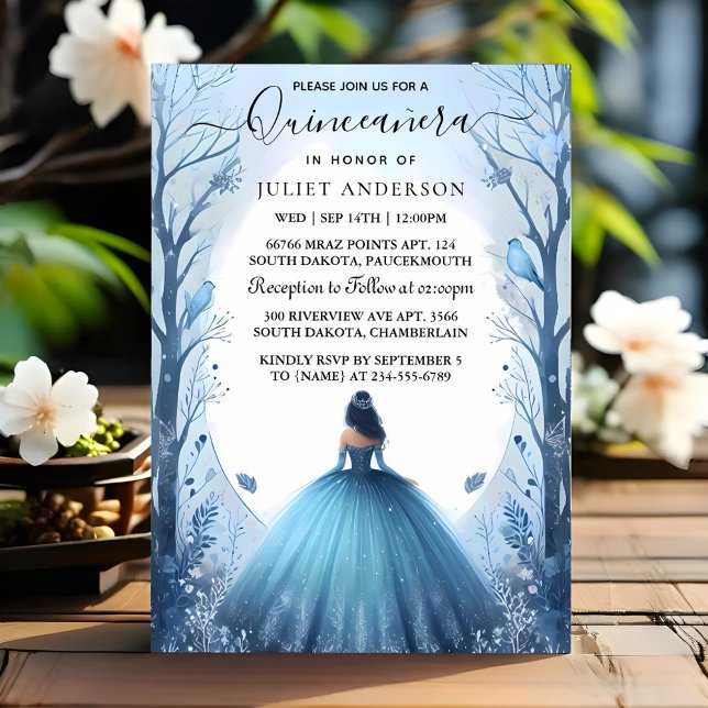 Nature Tree Witch Enchanted Forest Quinceanera Invitation (Creator Uploaded)