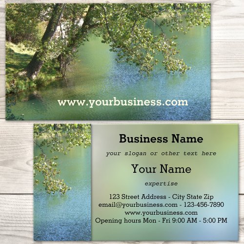 Nature Trees Lake Business Card