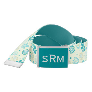 Nature Turquoise Abstract Sunshine Floral Pattern Belt