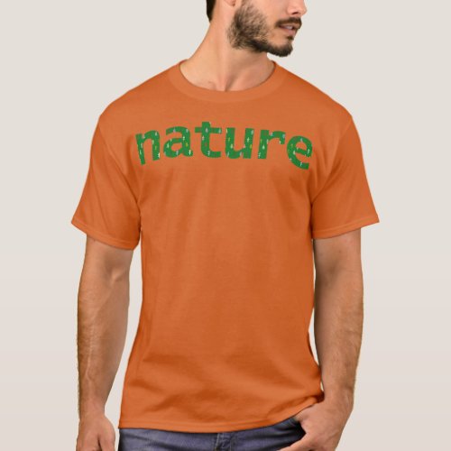 Nature Typography Green Text with Trees T_Shirt