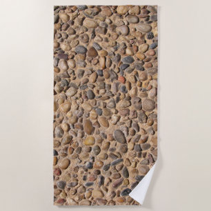 Nature Unique Pebble Stones Photo Beach Towel