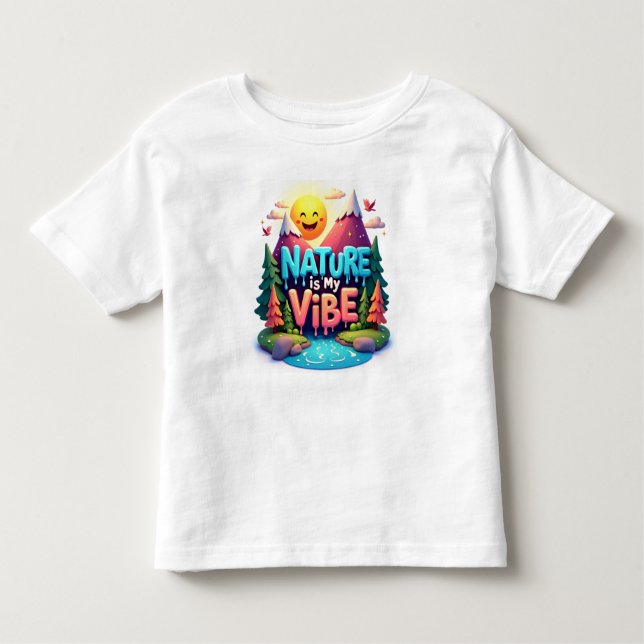 Nature vibes toddler t-shirt (Front)