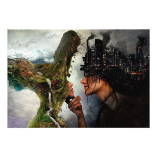 Nature vs Civilization Photo Print