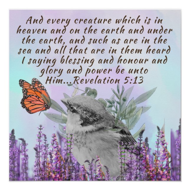 Nature wall art with bible verse on nature (Front)