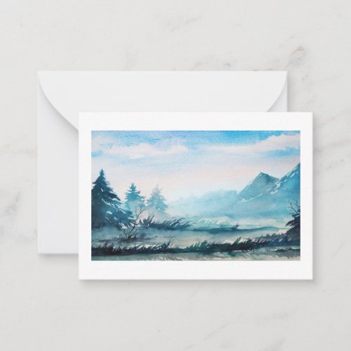 nature watercolor note card