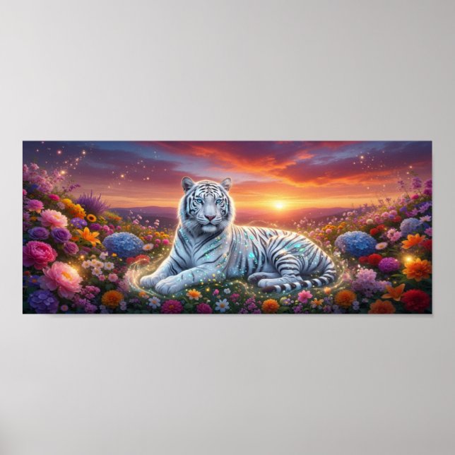 Nature & White Tiger Poster (Front)