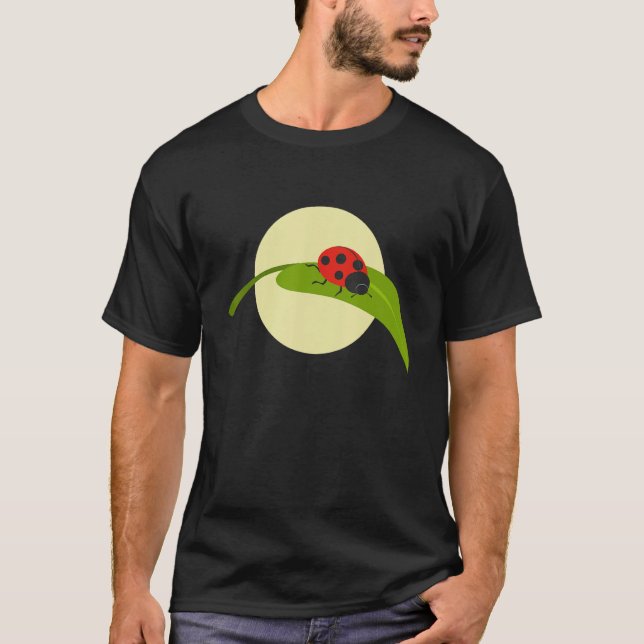 Nature Wildlife Flowers Gardening Ladybugs T-Shirt (Front)