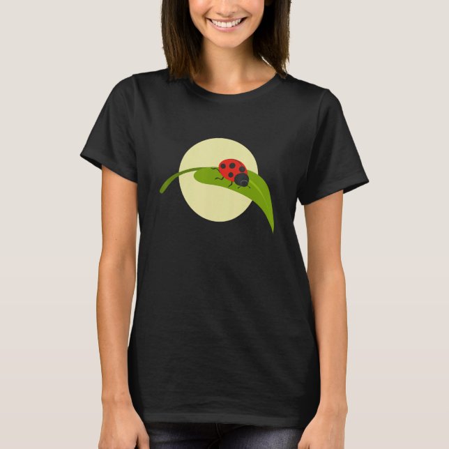 Nature Wildlife Flowers Gardening Ladybugs T-Shirt (Front)
