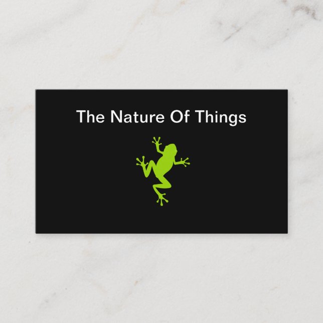 Nature Wildlife Frog Animal Theme Business Card (Front)