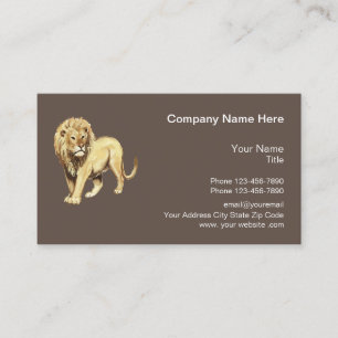 Nature Wildlife Lion Theme Business Card
