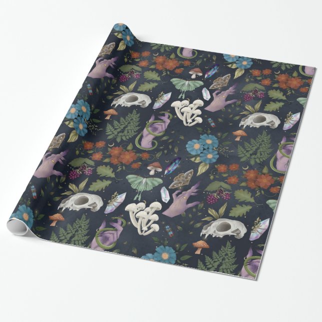 Nature Witch Wrapping Paper (Unrolled)