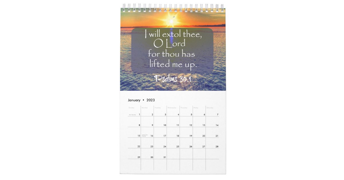 Nature with Bible Verses 2016 Calendar | Zazzle