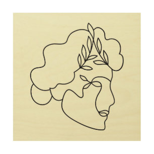 Nature Within – Abstract Botanical Face Line Art